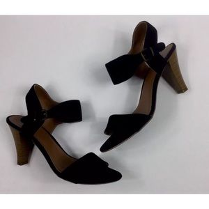 Black strappy Cuban heels